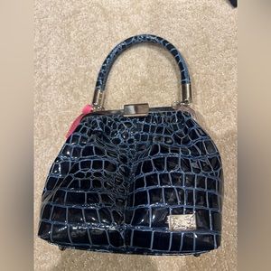 Beigo navy blue snake slime bag